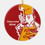 Ornamento personalizado cocinero retro del Bbq Ornato