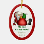 Ornamento personalizado de Papá Noel Ornato