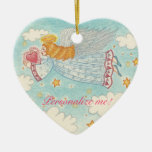 Ornamento personalizado del ángel de la paz ornamento de navidad