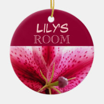 Ornamento personalizado del bebé del lirio adornos de navidad