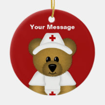 Ornamento personalizado del navidad de la enfermer ornato
