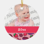 Ornamento personalizado invitaciones de la fresa ornamento de navidad