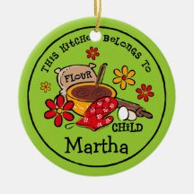 Ornamento personalizado niño de la harina ornamentos de navidad