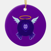 Ornamento púrpura oscuro de Pom Pom PAL del ángel Ornaments Para Arbol De Navidad