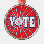 Ornamento redondo superior ROJO del VOTO Ornatos