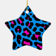 Ornamento retro de la estrella del estampado leopa ornamentos de reyes
