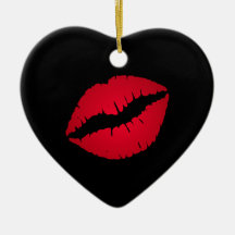 Ornamento rojo de los labios adornos de navidad