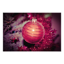 Ornamento rojo del árbol de navidad arte fotográfico