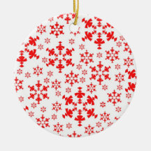 Ornamento rojo del navidad del copo de nieve ornamento de reyes magos