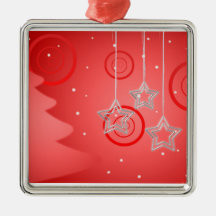 Ornamento rojo del navidad ornato