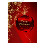 Ornamento rojo elegante del navidad felicitaciones