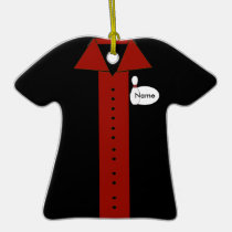 Ornamento rojo personalizado de la camisa de los b adornos