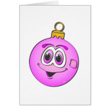 Ornamento rosado Cartoon.png del navidad Felicitación