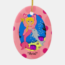Ornamento rosado de Ariel Merfaery Ornatos