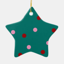 Ornamento rosado de la estrella del verde del luna adorno para reyes