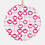 Ornamento rosado de los corazones adorno de navidad