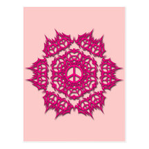 ORNAMENTO ROSADO DE LOS SIGNOS DE LA PAZ POSTAL