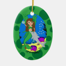 Ornamento verde de Morrigan Merfaery Adorno De Navidad