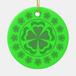 Ornamento verde del trébol adornos de navidad