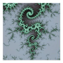 Ornamento verde - diseño elegante del fractal arte fotográfico