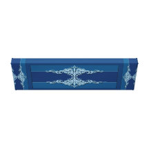 Ornamentos azules impresiones en lona estiradas