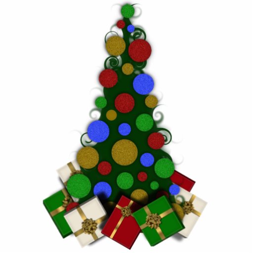 Ornamentos del árbol de navidad escultura fotográfica