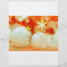 Ornamentos del navidad blanco tarjeton