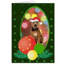 Ornamentos del pitbull tarjeton