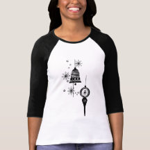 Ornamentos negros de Navidad Camiseta