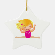 Ornamentos personalizados de la gimnasia adorno de navidad