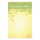 Ornamentos y árboles de navidad en efectos de escr papeleria personalizada