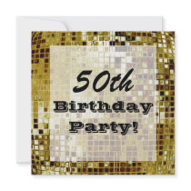 Oro 50.o o cualquier invitación de la fiesta de cu invitaciones
