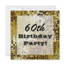 Oro 60.o o cualquier invitación de la fiesta de cu invitaciones