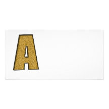 Oro A de Bling Tarjetas Con Fotos Personalizadas