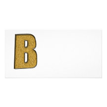 Oro B de Bling Tarjeta Fotografica
