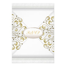Oro blanco elegante del aniversario de boda de RSV Comunicados Personales
