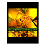 Oro con verde tarjetas postales
