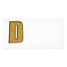 Oro D de Bling Tarjeta Con Foto Personalizada