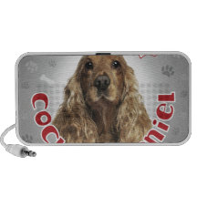 Oro de cocker spaniel altavoces de viajar