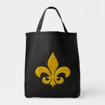 Oro de Fluer De Lis Hammered Bolsas