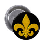 Oro de Fluer De Lis Hammered Pin