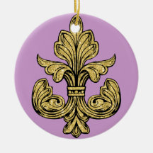 Oro de la flor de lis ornato