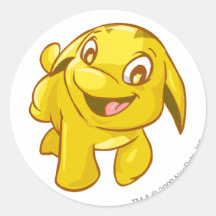 Oro de Poogle Etiquetas Redondas