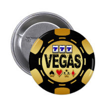 ORO DE VEGAS Y FICHA DE PÓKER NEGRA PIN
