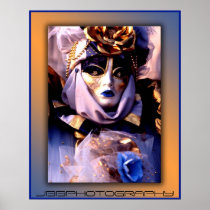 oro del azul del carnaval impresiones