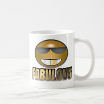 Oro del smiley de Fobulous Tazas De Café