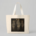 Oro del vintage y bolso blanco de las cebras bolsas