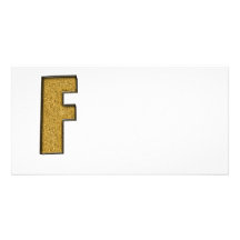 Oro F de Bling Tarjeta Personal