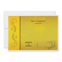 Oro floral invitaciones