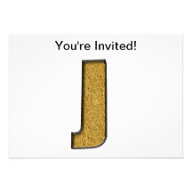 Oro J de Bling Invitacion Personal